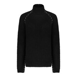 THOM KROM Men's Mock Neck Sweater with Decorative Stitching Men BLACK Sweaters &
